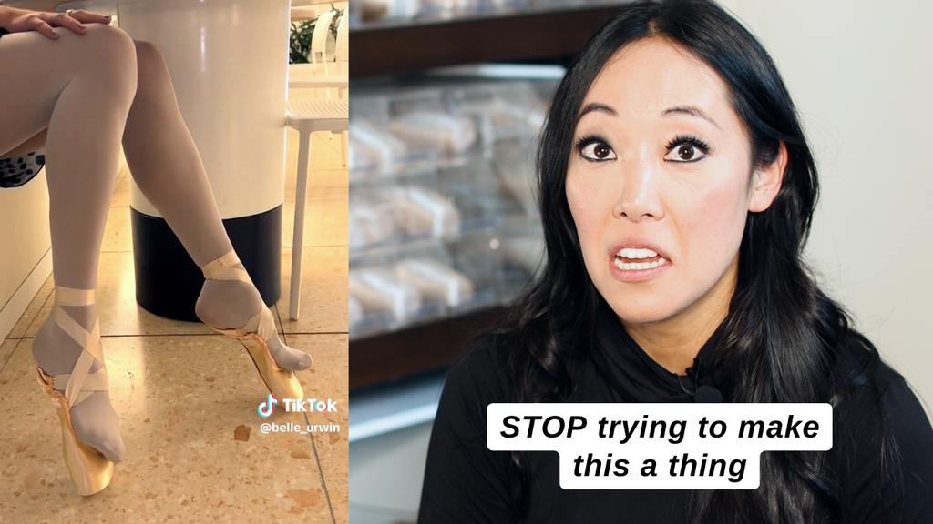 pointe shoe fitter reacts to BALLET TIKTOK 30