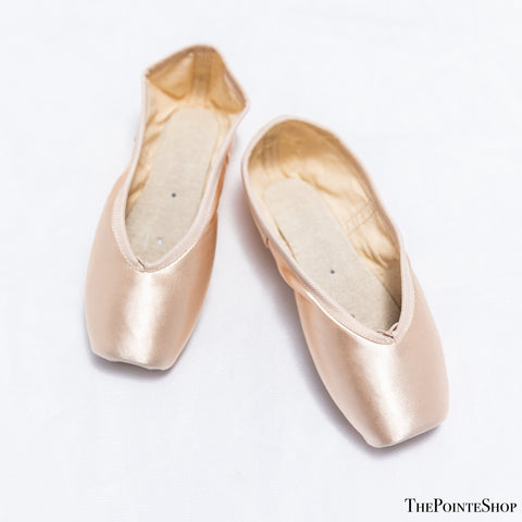 russian pointe sea of pearls saute pink satin ballet pointe shoes