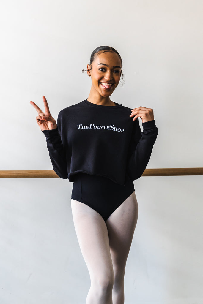 "ThePointeShop" Cozy Crop Crew Sweater
