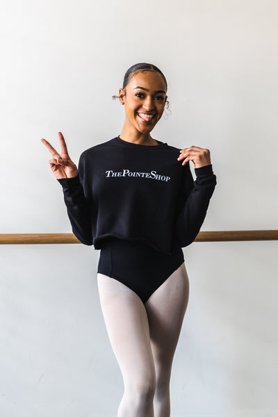 "ThePointeShop" Cozy Crop Crew Sweater