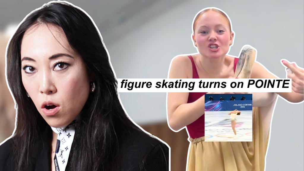 pointe shoes vs figure skating blades (pointe shoe fitter reacts!)