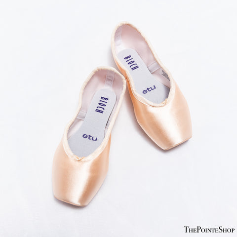 bloch etu synthetic pink satin ballet pointe shoe