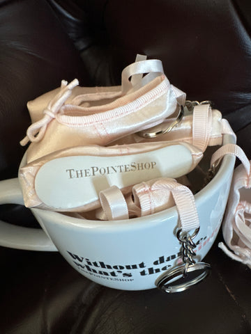 “ThePointeShop” Mini Pointe Shoe Keychain